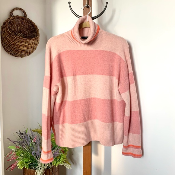 J Crew Supersoft Striped Boxy Turtleneck Sweater - Picture 15 of 16